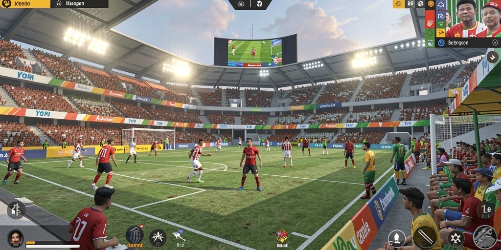 Gambaran dari menu karakter dan upgrade yang menarik.