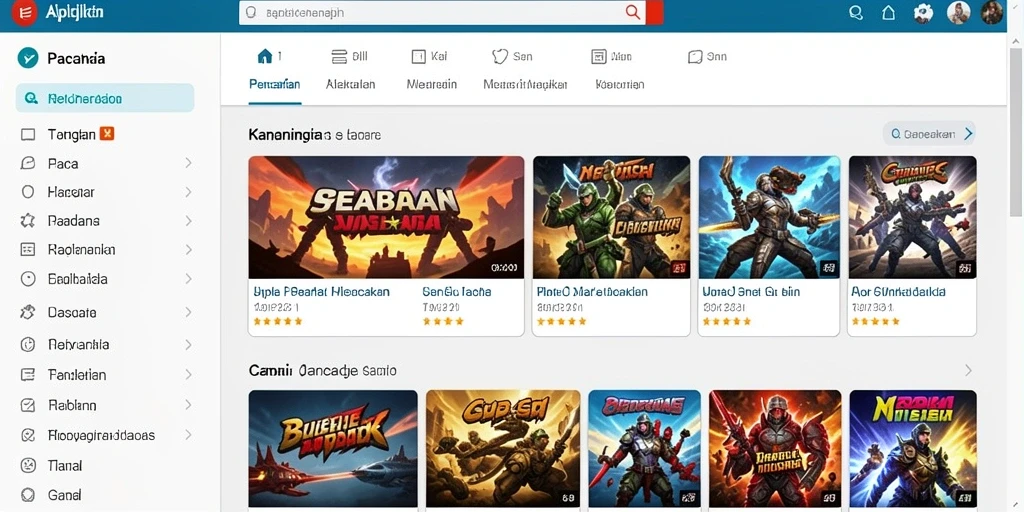 Pengaturan dunia game yang penuh warna dan detail.