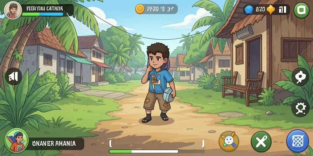 Tangkapan layar menunjukkan fitur interaksi multiplayer.